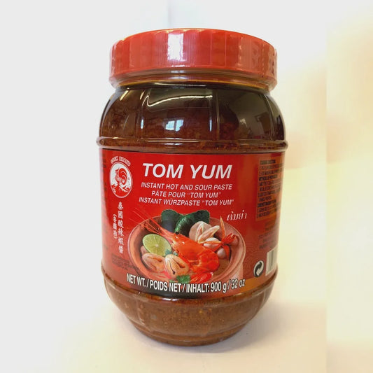 Cock Tom Yum Instant Hot & Sour Paste 雄雞冬蔭香湯料 Sot Tom Yum chua cay 900g x1