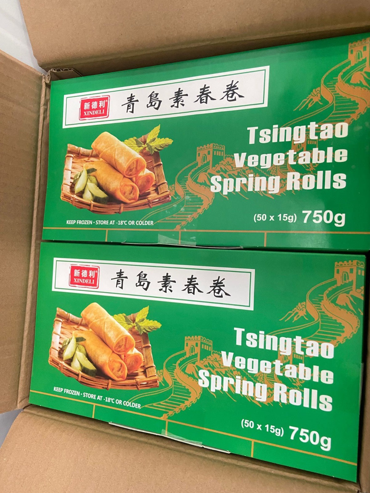 青島新德爾蔬菜春捲 新得利青島素春捲 Cha gio chay Thanh Dao(50x15g) x1