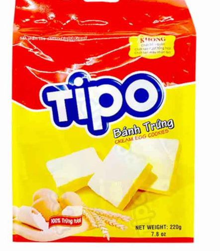 Tipo Egg Bread Cake Banh Trung 奶油鸡蛋曲奇 220g x 1