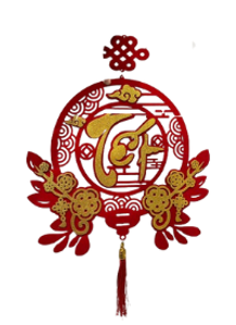 Decorative Fan 吉祥扇 Khanh Quat Trang Tri TET 38cm x 38cm 1pc x 1