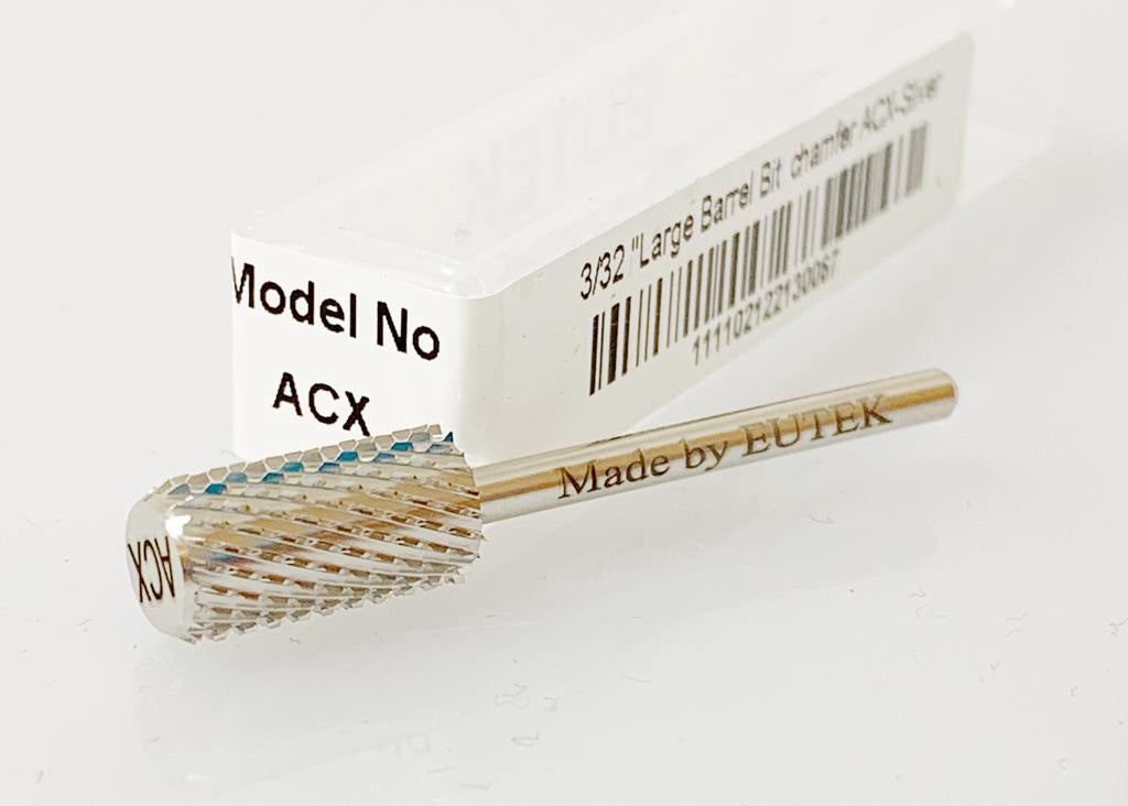 30067-EUTEK-3/32" Large Barrel Bit Chamfer ACX Silver/rainbow 1pc
