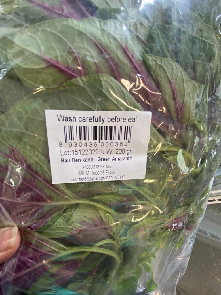 MT Fresh Green Amaranth 莧菜 Rau Den 200g x 1