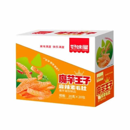 HAOWEIWU Món ăn vặt Konjac cay 好味屋魔芋王子麻辣素毛肚 20gx20túi x1