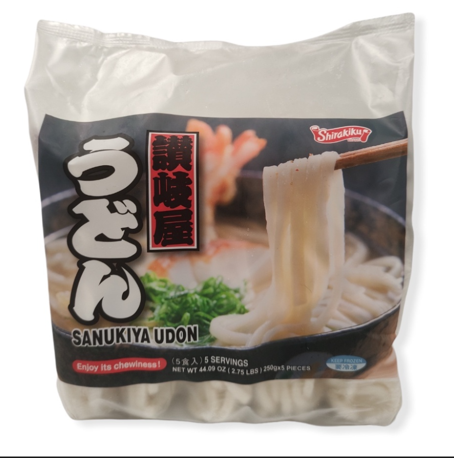 21051 Shirakiku Sanukiya Frozen Udon 冷凍烏龍麵 Mi udon dong lanh 250g x 5p x8