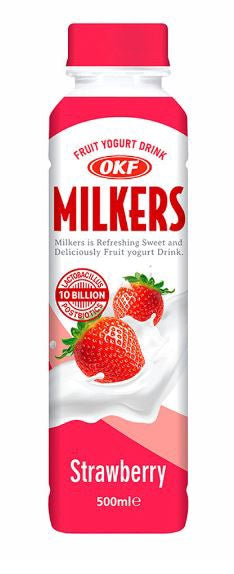 OKF Milkers - 水果優格飲料 Strawberry Flavor 酸乳飲料 草莓口味 500ml X1