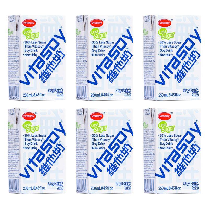 VITASOY 低糖豆奶 盒裝低糖維他奶 Sua dau nanh it duong (250ml x6) x1