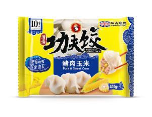 Bánh Bao Thịt Heo Và Ngô Ngọt KUNG FU功夫水餃-豬肉玉米 400g x1