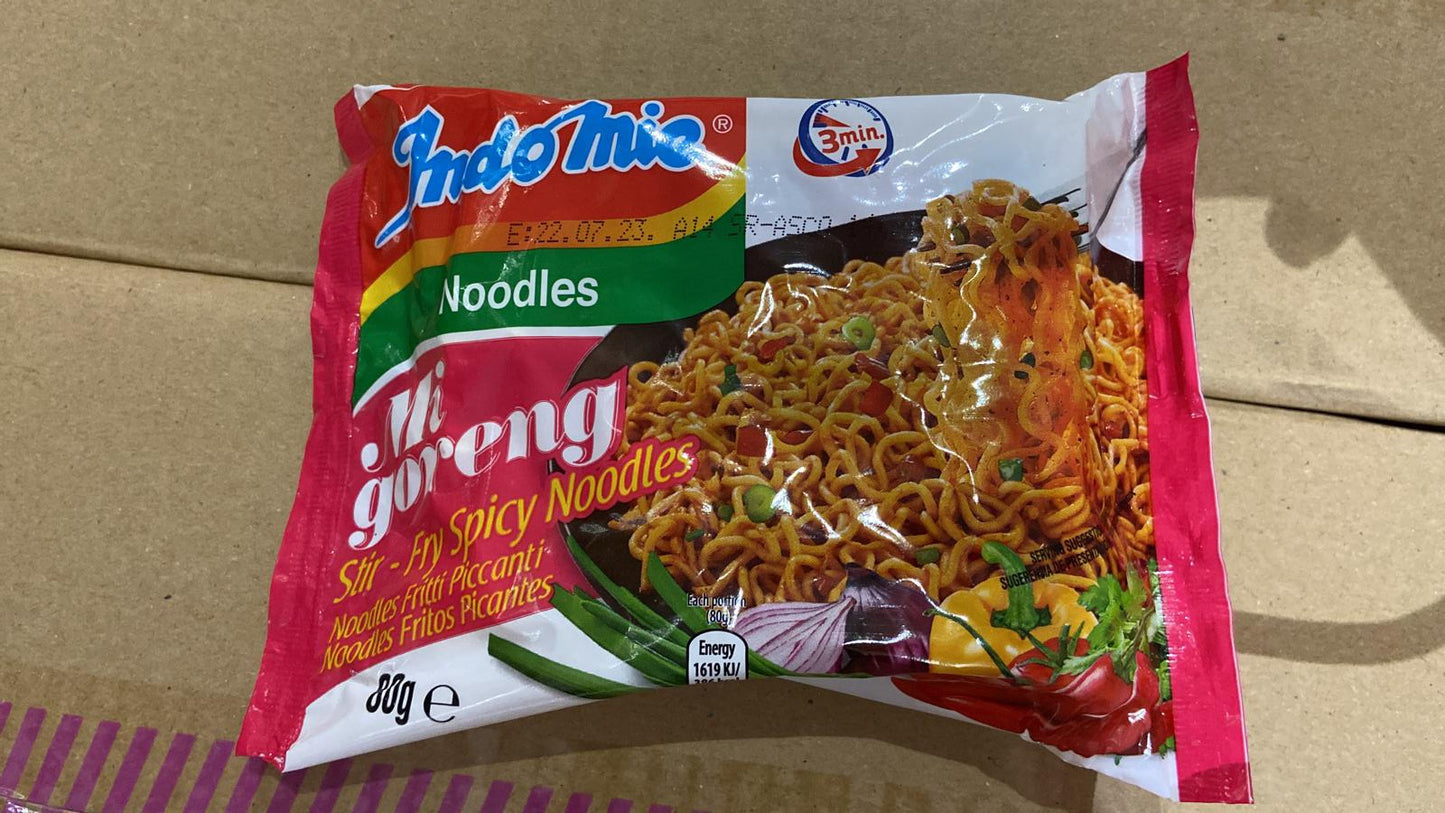 Indomie Stir-fry Spicy Noodles 營多香辣撈麵 Mi Goreng Cay (Pink) 80g x 1