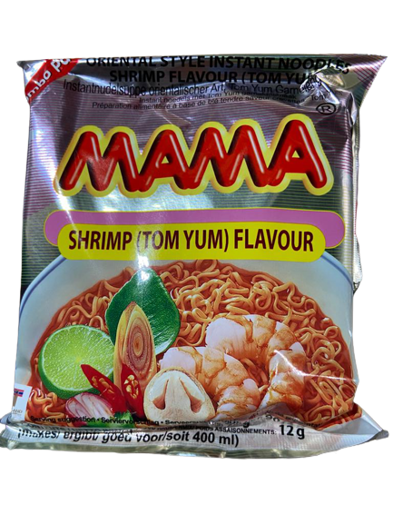 Mì MAMA Tôm Tom Yum ORIGINAL媽媽酸辣蝦味湯麵Mi Tom Chua Cay 90g x 1