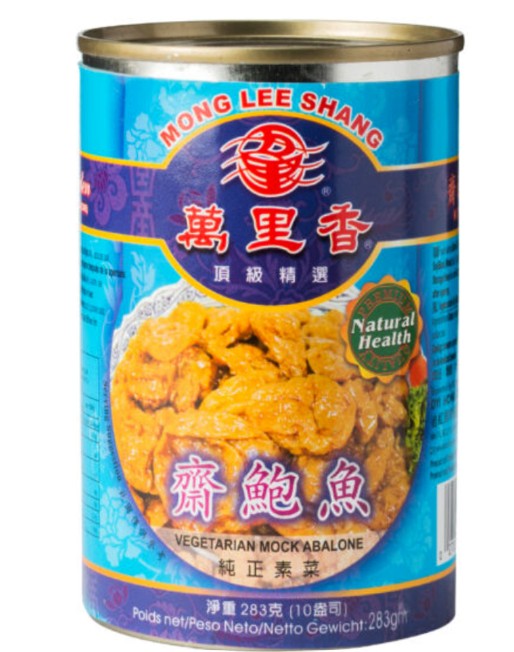 Mong Lee Shang MLS Fried Gluten Vegetarian Mock Abalone萬里香齋鮑魚283g x 1