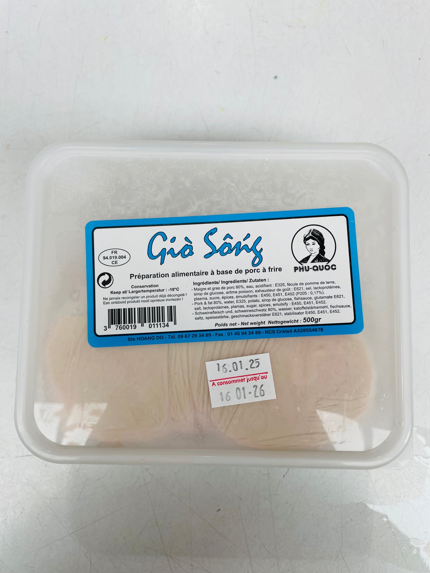 11134 Xúc xích heo sống Phú Quốc Gió Sông đông lãnh 500gx1 FC