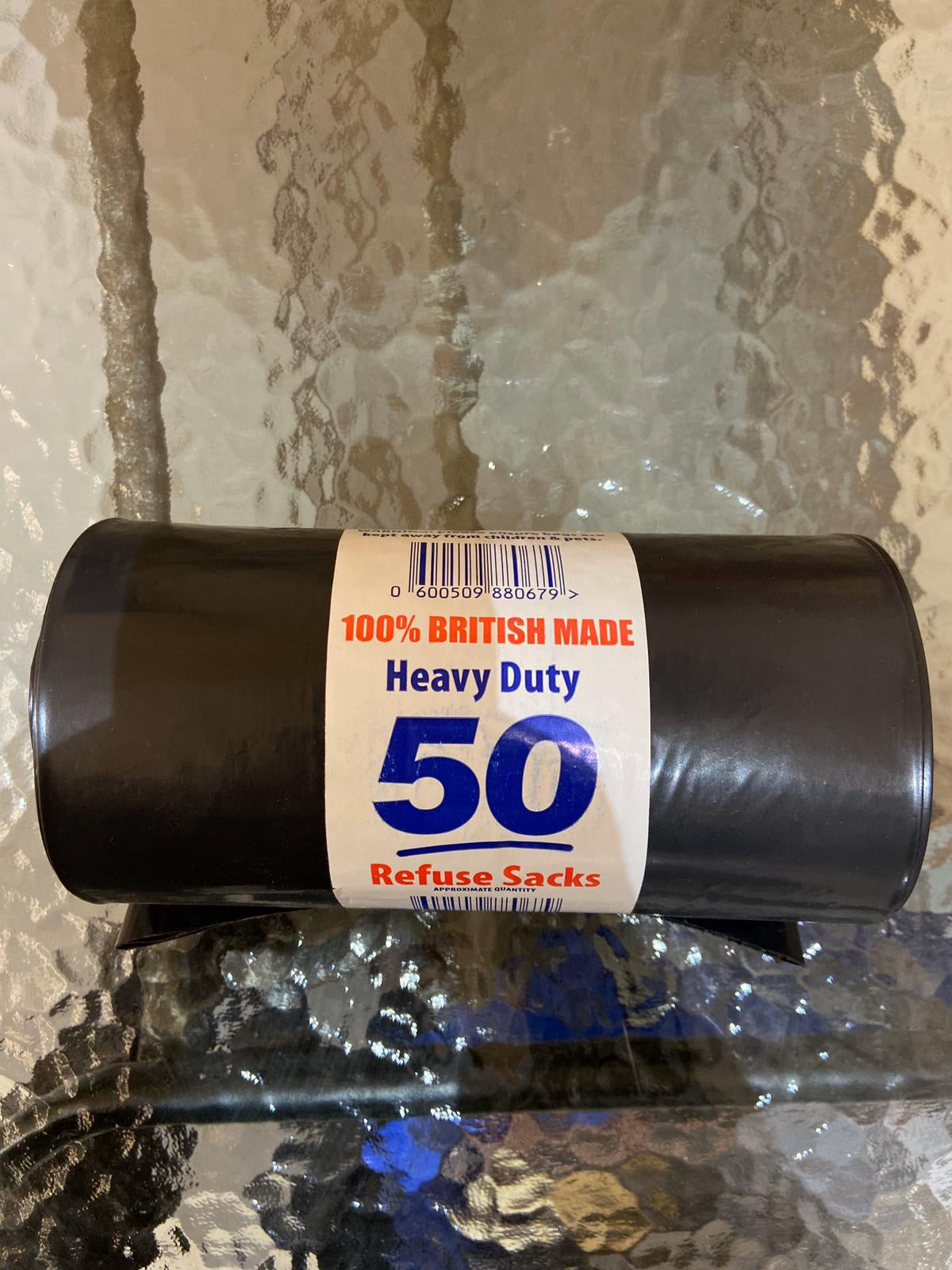 Black Plastic Bin Bag Tui Nhua Dung Rac Mau Den 1roll x 1
