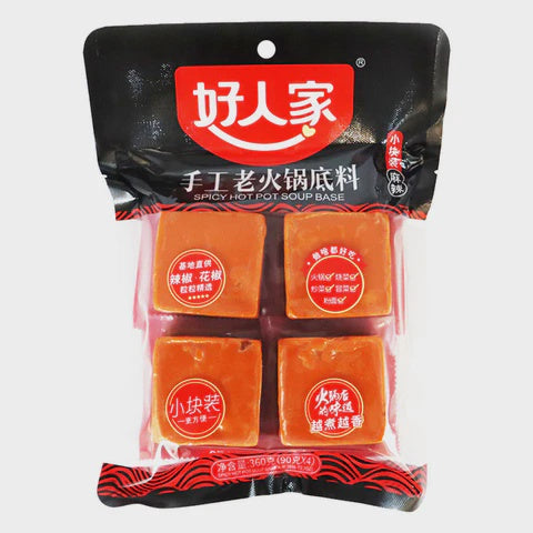 HRJ Lẩu cay Cơ bản 手工老火鍋底料 (小塊) Viên nước dung lau 360g x1