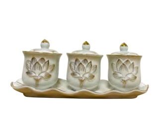 White Lotus Altars Accessories Vat Pham Ban Tho Hoa Sen Trang