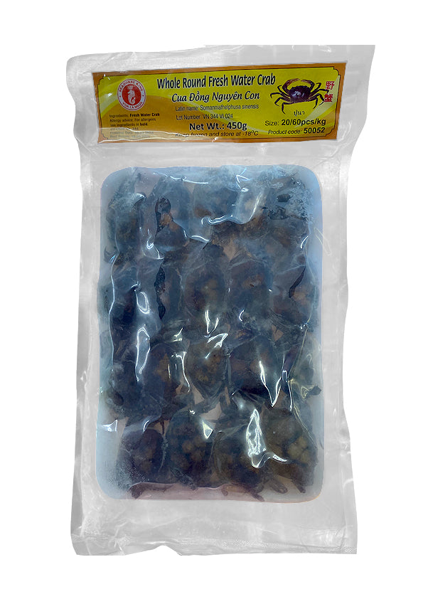 50052-2 Seahorse King Frozen Whole Round Fresh Water Crab 20/60 Cua Dong Nguyen Con 500g x 20