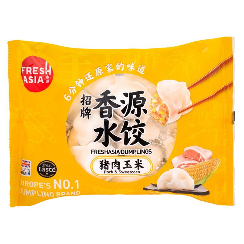FRESHASIA Bánh Bao Thịt Heo & Ngô Ngọt香源豬肉玉米水餃 400g x1