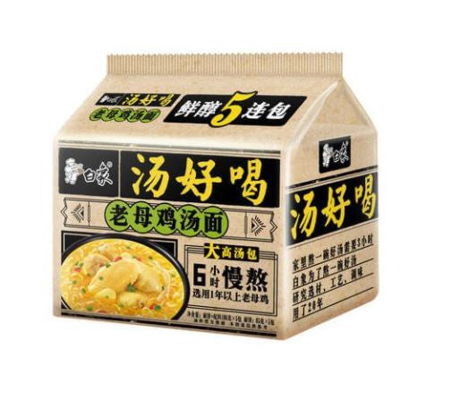 41988 BX雞湯麵5包白象湯好喝老母雞湯味麵五連包111g x1