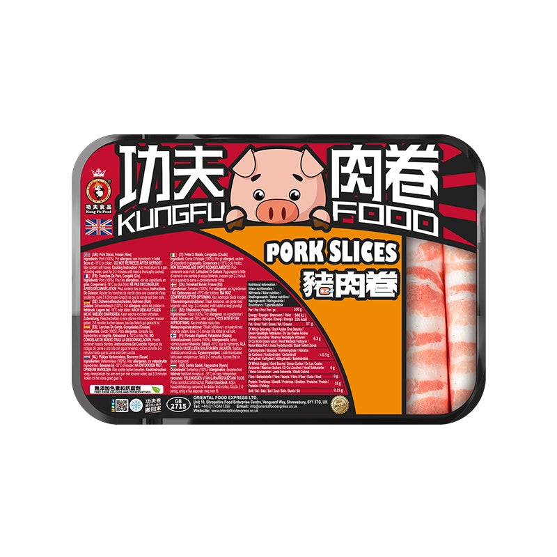 59910 Thịt Heo Lát KUNG FU 功夫豬肉卷Thịt Heo Cát Lát Đồng Lãnh 400g x 1