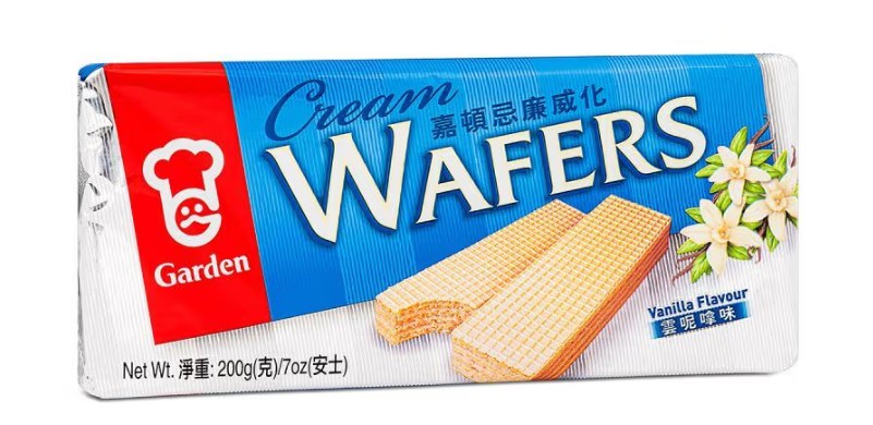 GARDEN Cream Wafers Vanilla 嘉頓 忌廉威化 (雲呢拿味) 200g X 1
