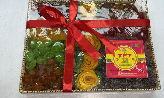 Kẹo Trái Cây Thập Cẩm Hương Sen Mứt Trái Cây Thập Cẩm ( 12 loai) 1kg x 1