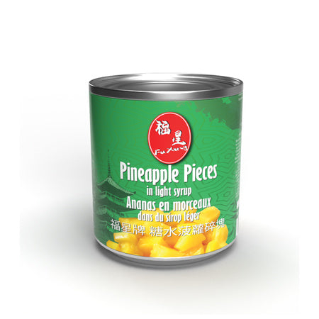 FX Pineapple Pieces in Light Syrup 福星 糖水菠蘿塊 850g x24
