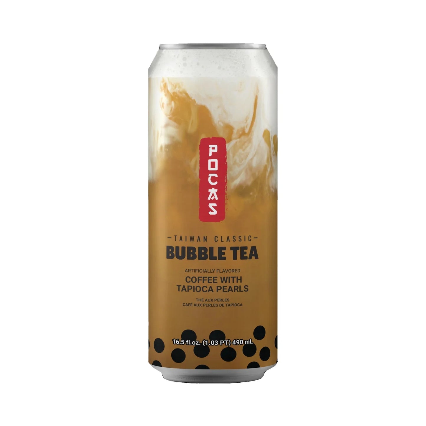 Pocas Bubble Tea Coffee Flavour 咖啡味珍珠奶茶 Tra Sua Tran Chau Vi Ca Phe 490ml x 1