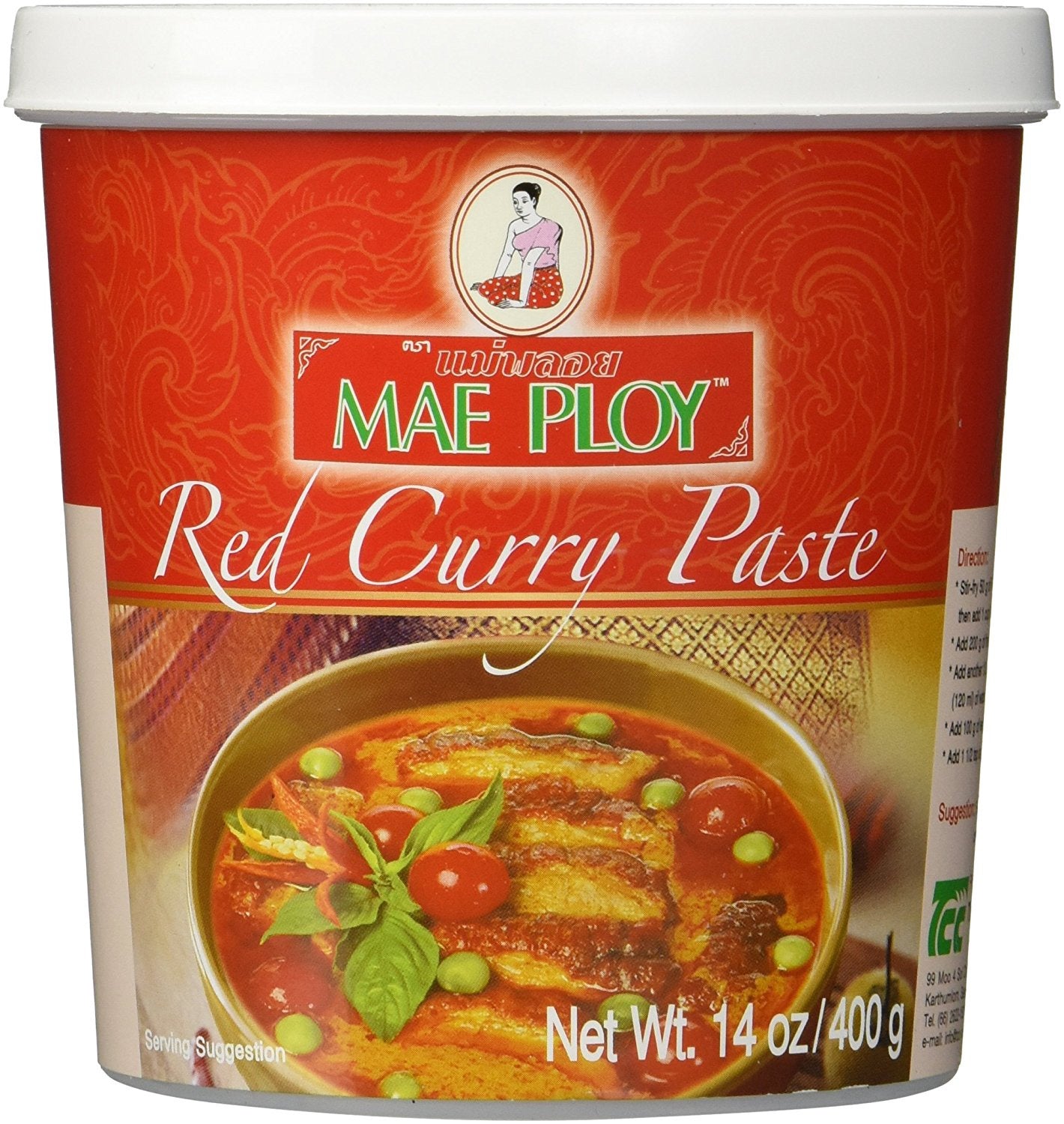 Sốt cà ri đỏ Mae Ploy紅咖喱醬 Sot Cari do 400g x 1