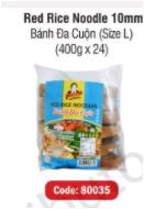 Bún đỏ Hiếu Quảng Yên 紅米粉 Bánh Đa Cuốn Size L 12mm 400g x 1