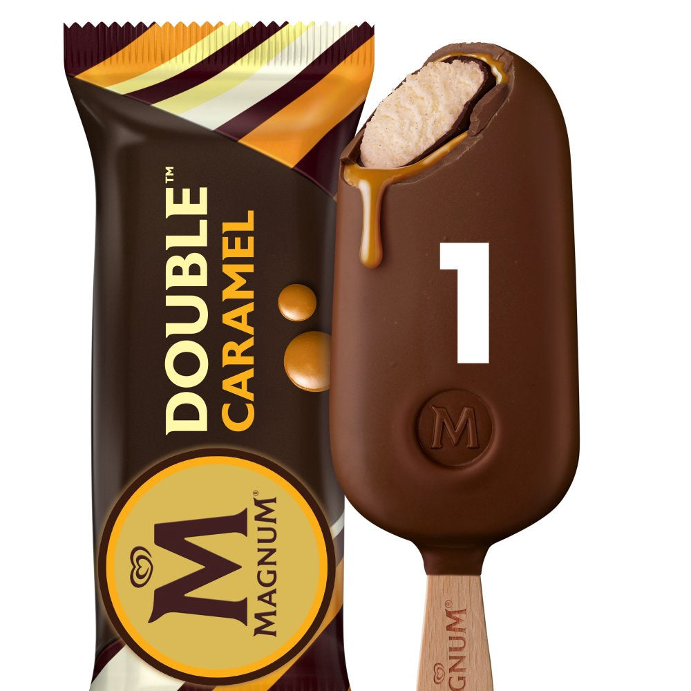 Magnum Double Caramel kem Vani phu socola và caramel (71g) 88ml x1