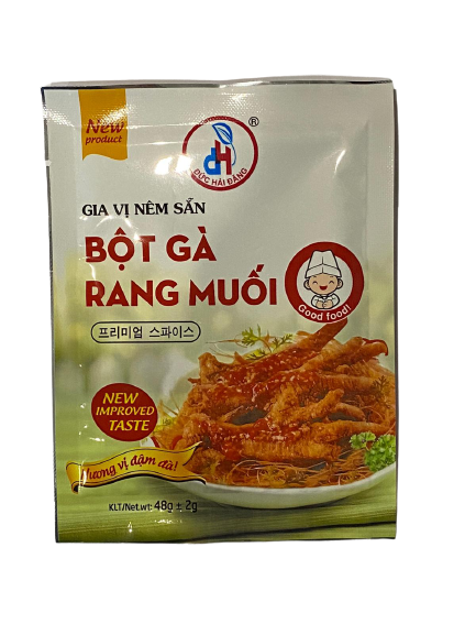 19223 Duc Hai Salted Fried Chicken Power Bot Ga Rang Muoi 48g x60