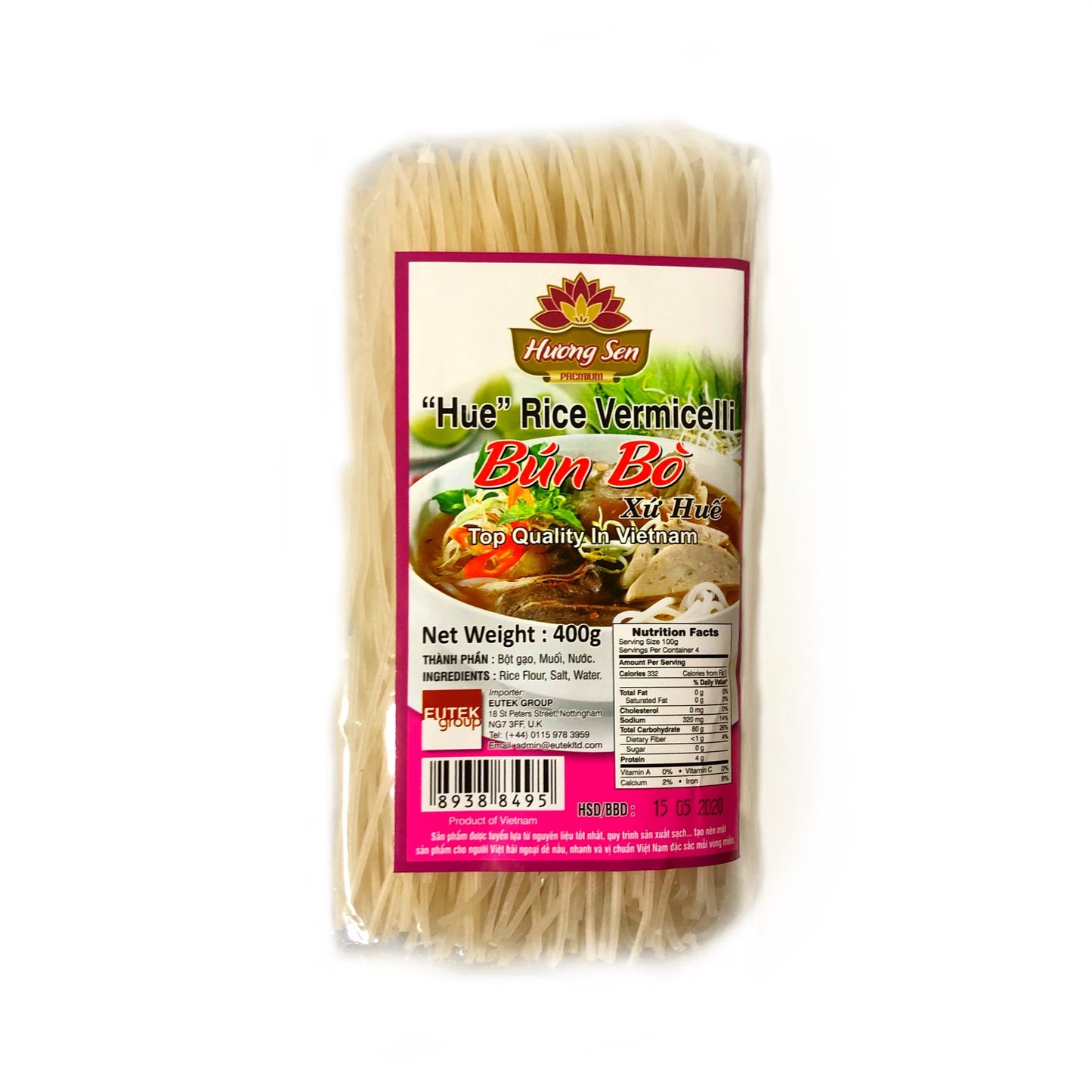 Bún Bò Hương Sen Huế 1.8mm 400g x 30