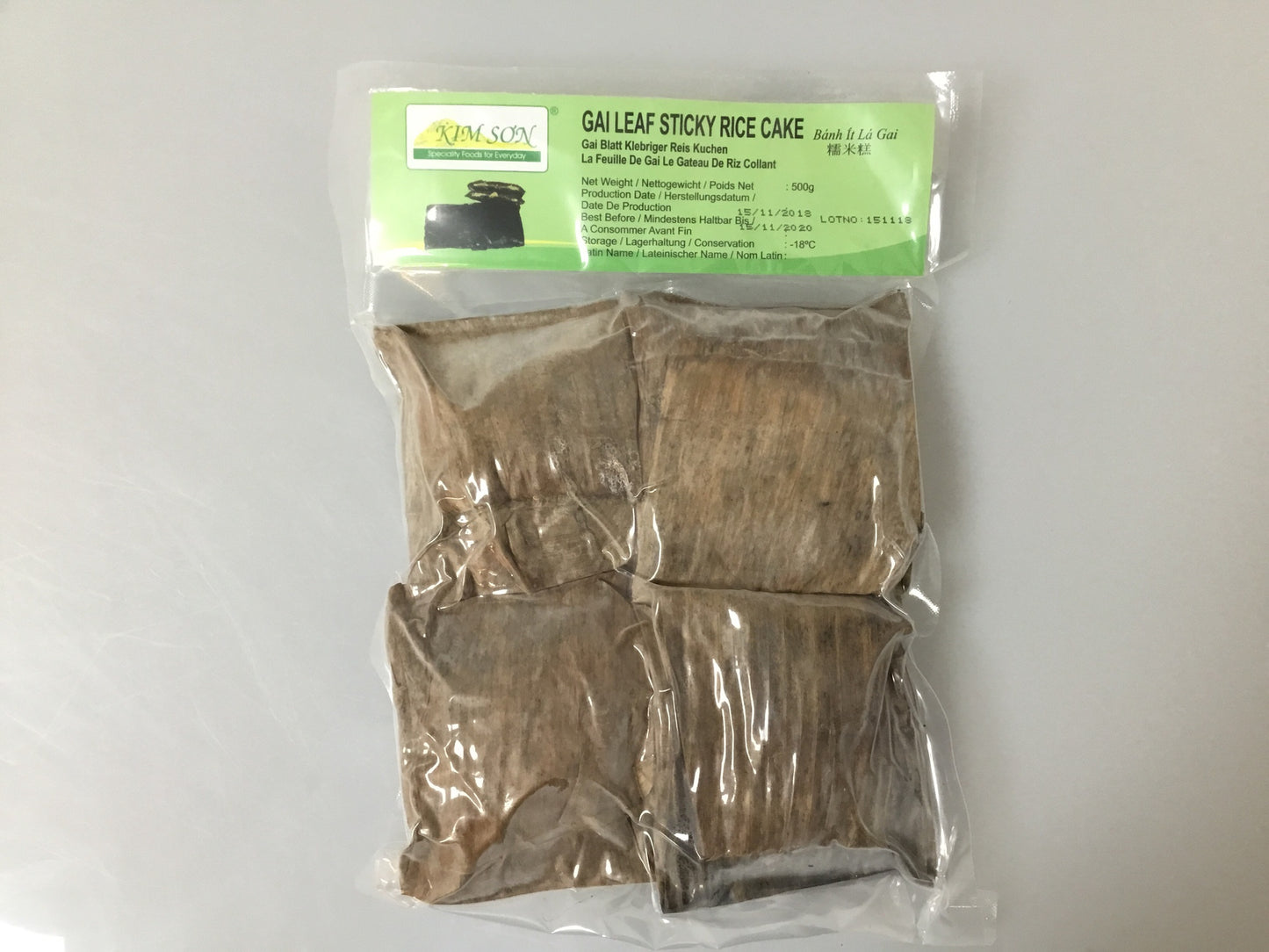 Kim Son 冷凍蓋葉糯米糕糯米糕Banh Gai Dong Lanh 4x1pack FD