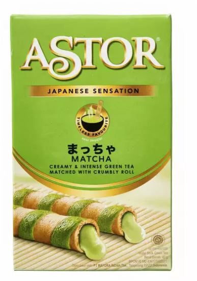 63404 MA Astor Greentea Bánh xốp cuộn 綠茶威化卷 40g x1