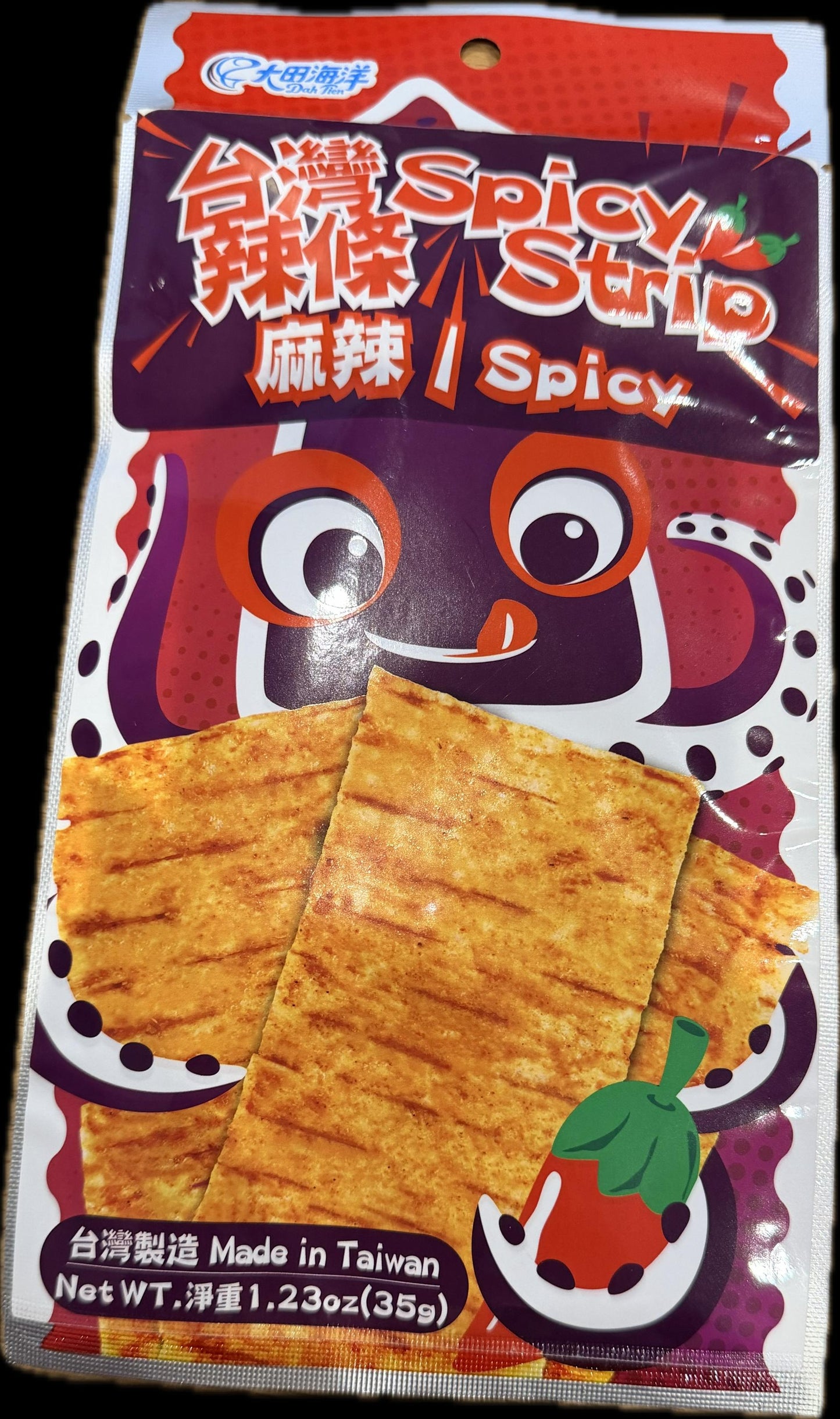 DT Spicy Strip-Spicy大田海洋素辣條-麻辣35g X 1