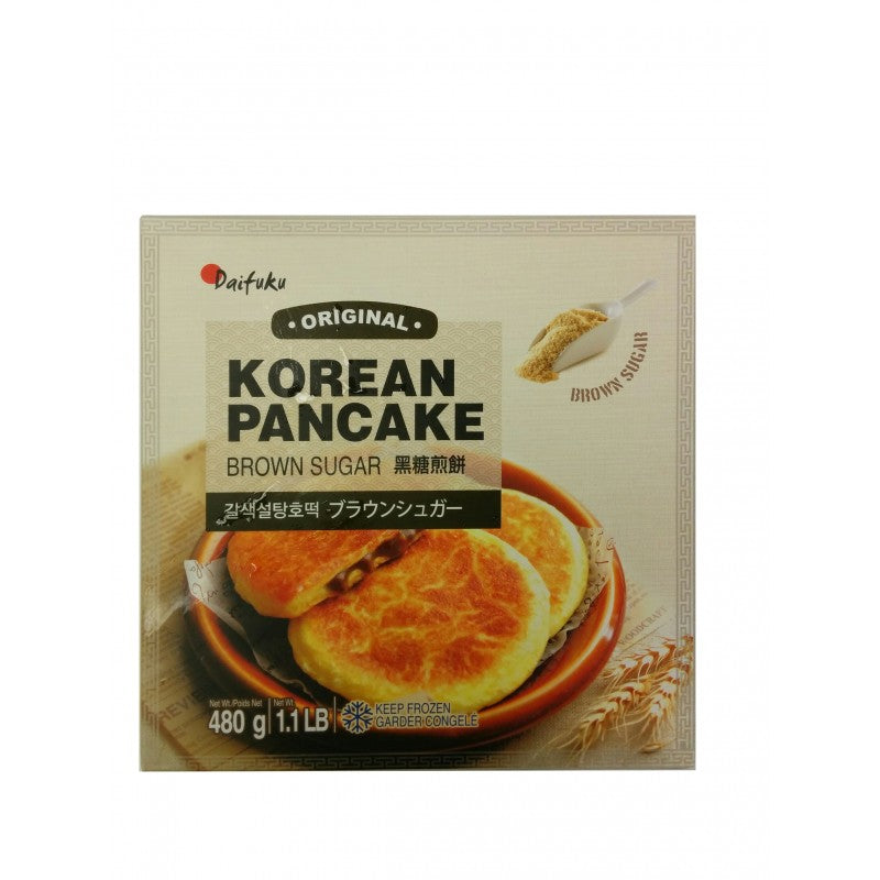 Bánh xèo Hàn Quốc Daifuku(Đường nâu) 韓式黑糖煎餅 Bánh nướng chao nhân đường đen 480G x 1