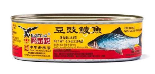 Thịt chiên đậu đen ECF 鷹金錢 豆豉鯪魚罐頭 184g x1