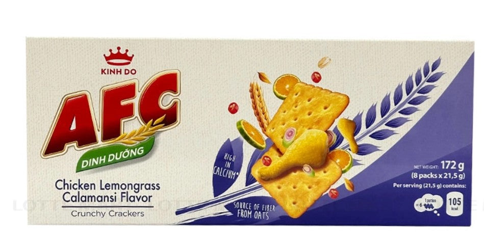 AFC Cracker Lemongrass And Kumquat Chicken Flv 香茅金桔雞味餅乾 Banh Quy Vi Ga Sa Tac 172g x 1