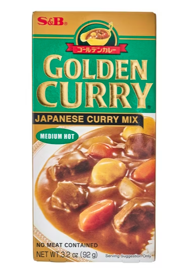 S&B Golden Curry Roux Vừa cay S&B 金牌咖喱块(中辣) S&B Viên nau cá ri cay vua 92g x 1