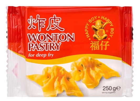 Happy Boy Frozen Wonton Pastry (DeepFry) 福仔急凍炸雲吞皮48x250g (box)