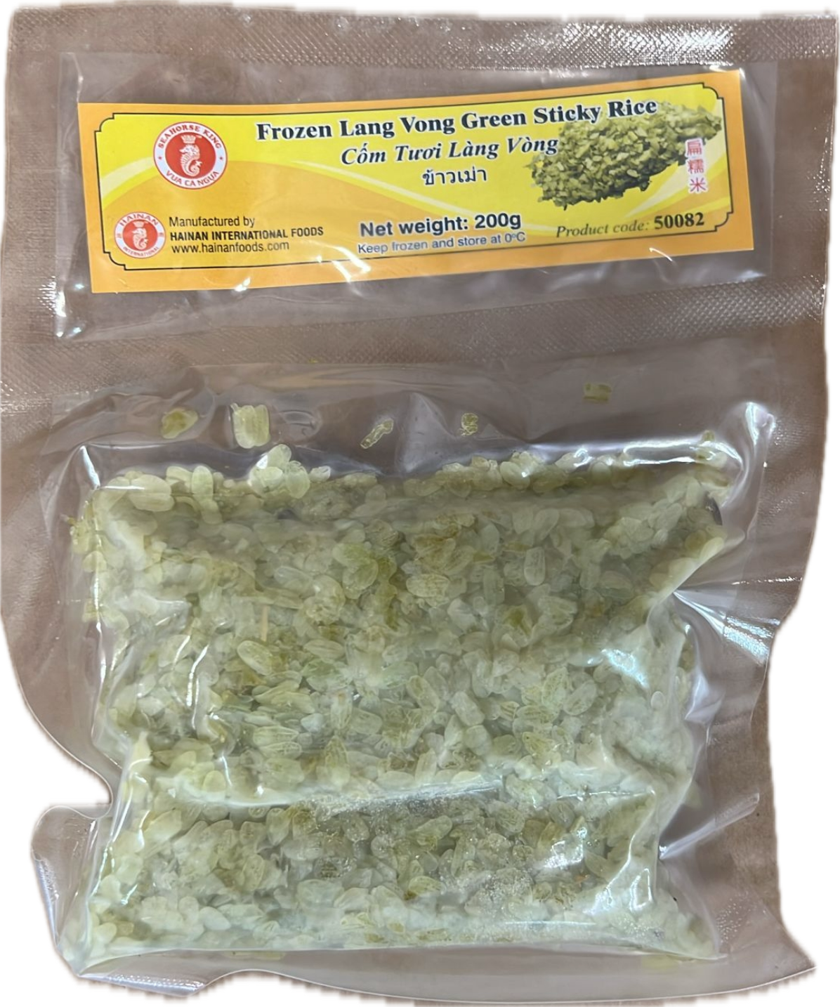 Seahorse King Frozen Lang Vong 綠色糯米 綠色糯米 Com Tuoi Lang Vong 200g x1