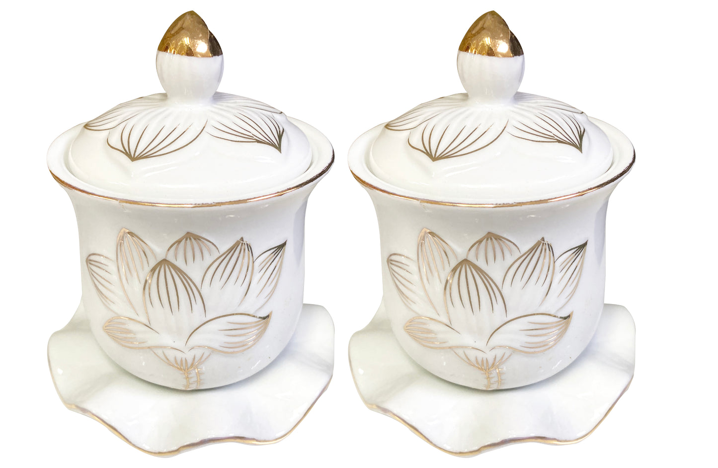 White Lotus Altars Accessories Vat Pham Ban Tho Hoa Sen Trang