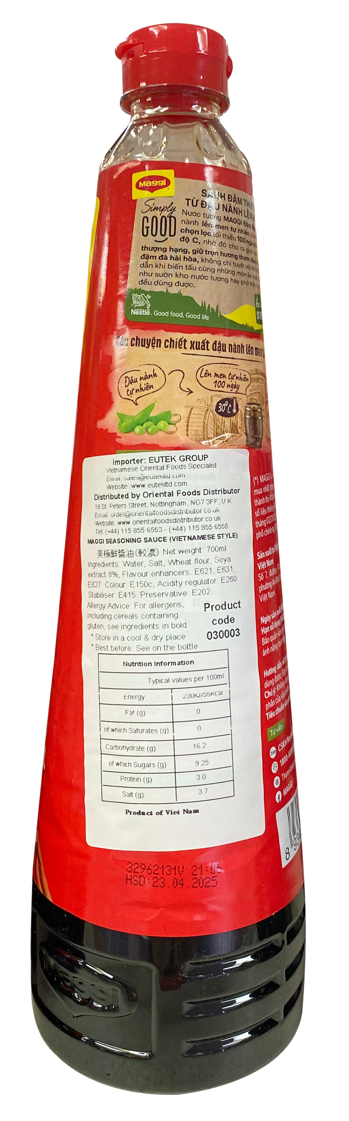 Nước tương Maggi美極醬油 Nước Tương Dầu Nành Đac 700ml x 1