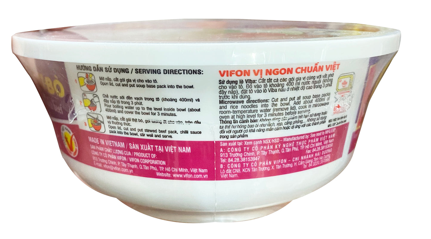 Vifon Phở Bò Bát 牛肉河粉 Phở Thị Bò Cối Thít (Dơi) 120g x 1