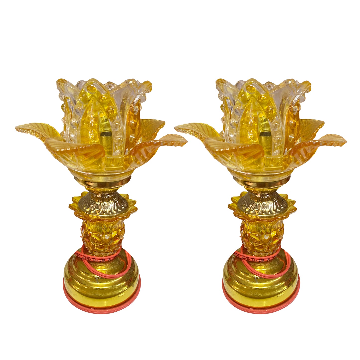 Đèn Hoa Sen Pha Lê Nhỏ 水晶莲花灯 Đèn Hoa Sen Nho Size 10cm 2chiếc x 1