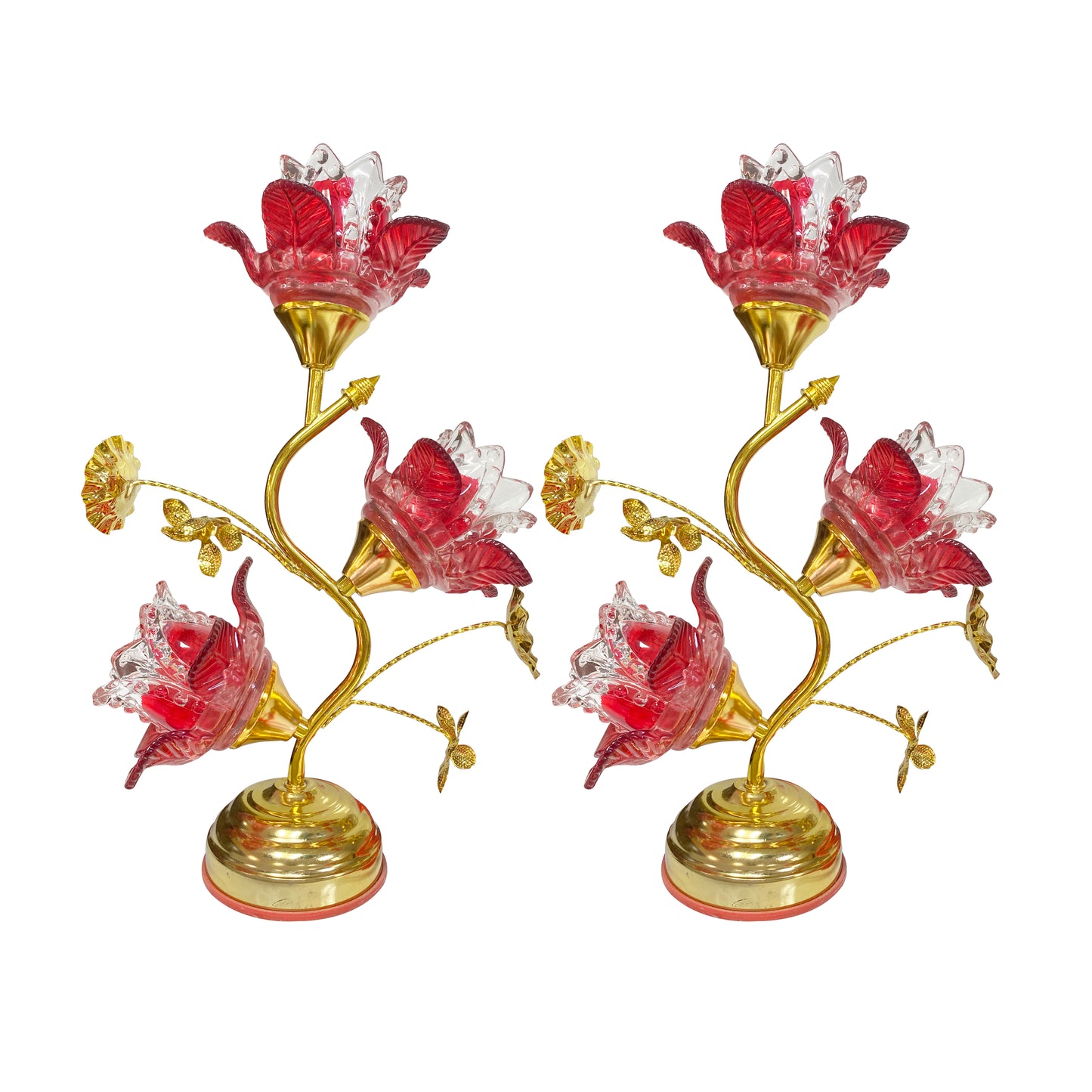 Đèn Sen Pha Lê Lớn Đèn Hoa Sen Lớn Size 15cm 2 x 1