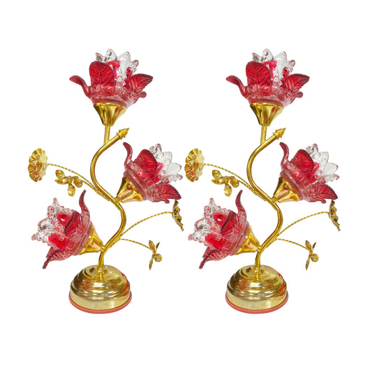 大水晶蓮花燈 Den Hoa Sen Lon 尺寸 15 公分 2 件 x 1