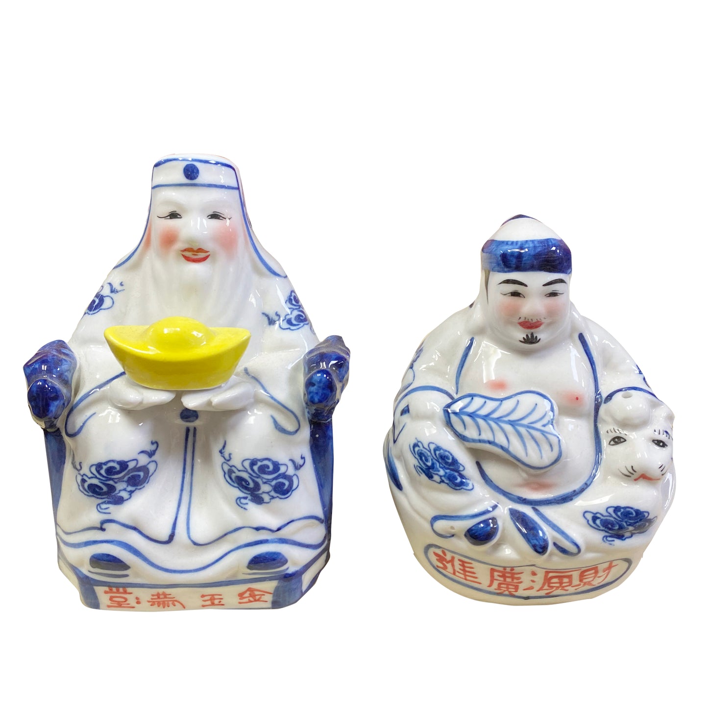 Tượng Đôi Thần Đất Xanh Mũ Tiêu Chuẩn Tương Tài Địa Mẫu Xanh Loại Thượng 14cm 1 đôi x 1
