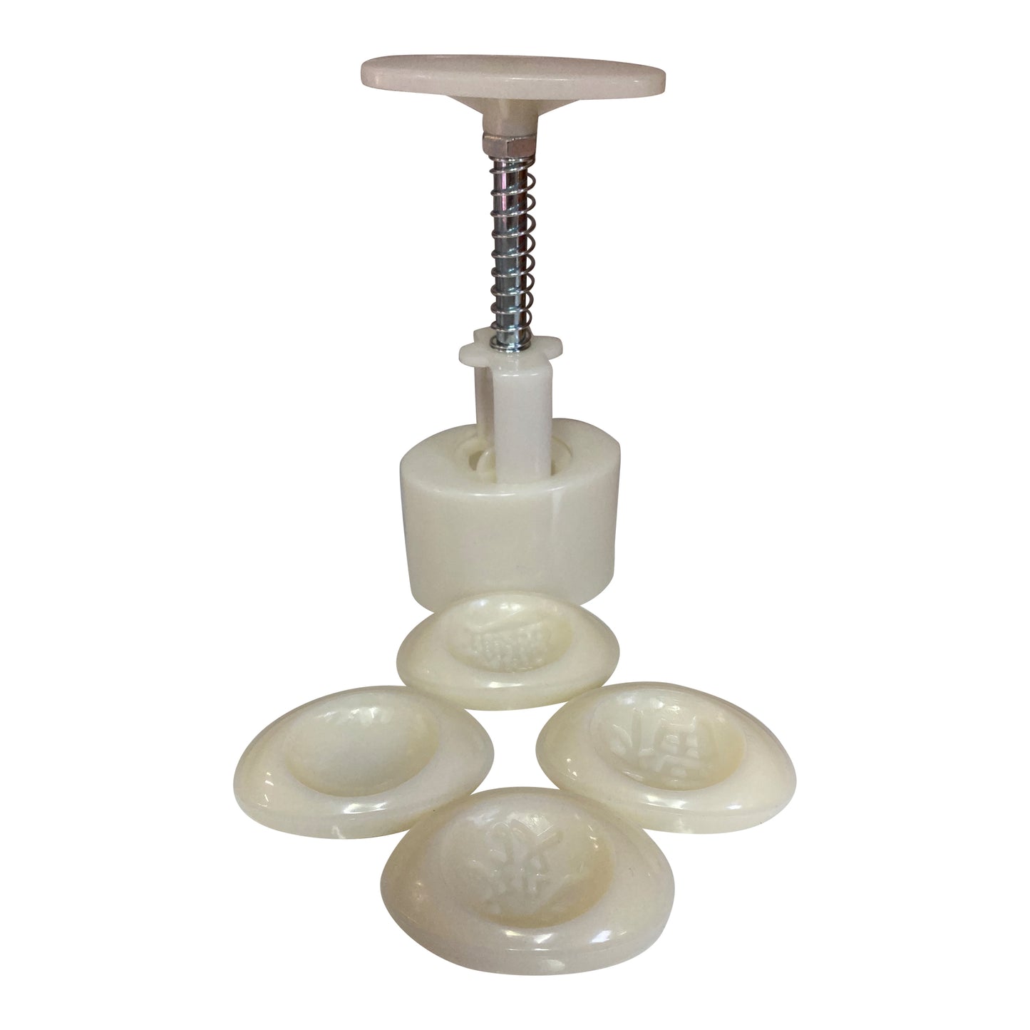 Khuôn Bánh Trung Thu 4 Kiểu Vàng 月饼模具 Khuon Bánh Trung Thu Lò Xo 50G 4 Mật Thới Vàng 1 cái x 1