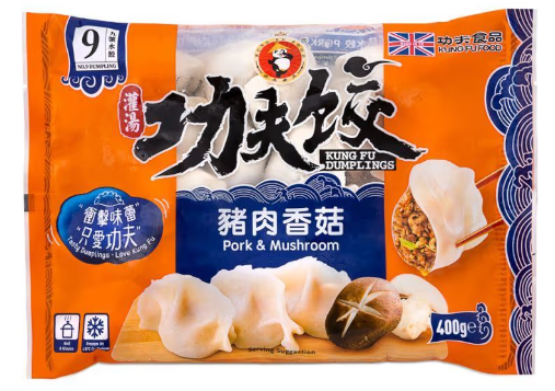 Bánh Bao Gà Nấm KUNG FU功夫水餃-雞肉香菇 400g x1