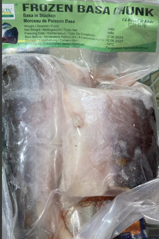 Kimson Frozen Basa Fish Chunk 急凍巴沙魚塊 Ca basa Cat Khuc 1kg x 1